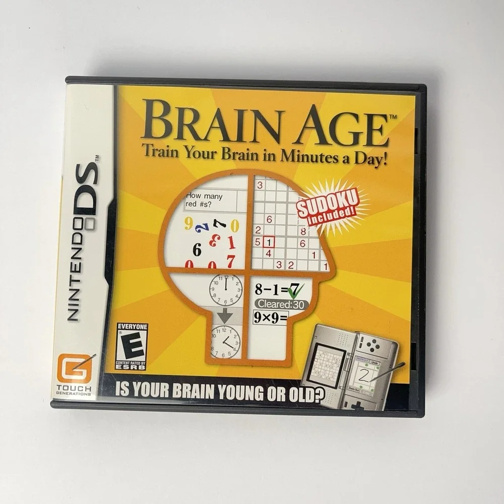Nintendo DS NDS Tiger Woods PGA Tour 08 + Brain Age Both CIB Complete In Box